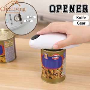 ChicLiving Electric Automatic Can Opener Smooth Edge Handsfree Tin Jar Bottle Opener Kitchen Tool For Cans
