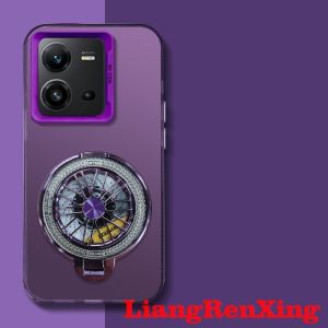 FOR เคส Case สำหรับ VIVO V25 VIVO V25E VIVO V25 Pro 5กรัมศัพท์ปลอกฮาร์ด Case TPU ป้องกันเรียบกันกระแทกปกการออกแบบใหม่ความงามกับผู้ถือสำหรับผู้ชาย Gyro Mount CYTLZJ01