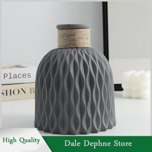 [Dale Dephne] 1PC Water Ripple Plastic Vase Wave Flower Pot Arrangement Modern Nordic Style Home Living Room Desktop Decoration Ornament