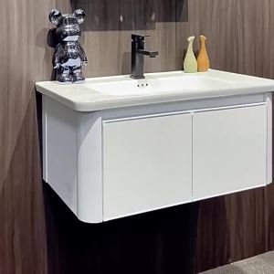Vanity Cabinet Bathroom Cabinet Ceramic Integrated Wash Basin Cabinet Combination Washstand Wash Mirror Cabinet Vanity Cabinet Bath Mirror Wash Basket Toilet