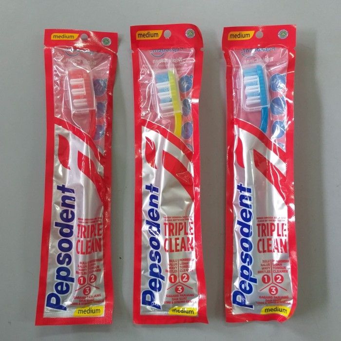Pepsodent%20Sikat%20Gigi%20Triple%20Clean%20Medium%20isi%203%20-%20Image%203