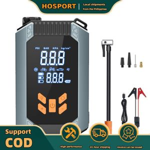 【HOSPORT】 Portable Air Compressor with Jump Starter Electric Air Pump Car Battery Jump Starter Cordless Air Pump