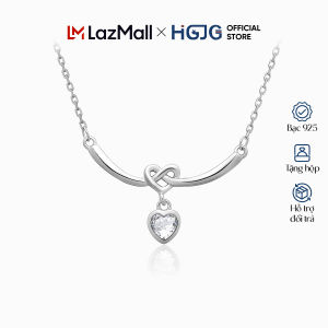 Dây Chuyền Nữ Bạc HGJG Thiết Kế Hình Trái Tim Dây Chuyền Mặt Cố Đinh Trang Sức Bạc 925 Cao Cấp