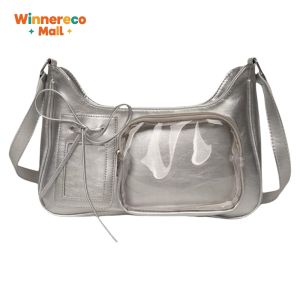 Chic PU Shoulder Bag for Women with Adjustable Strap Compact Crossbody Tote for Daily and Evening Wear