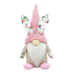 Easters Gnomes Plush Dolls Decoration Handmade Rabbit Gnomes Scandinavian Elf Dwarf Stuffed Ornament Spring Home Decors