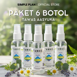 PROMO PAKET 6 BOTOL - Tawas Alami By Aasyuka - Anti Bau Badan | Herbal Tidak Berwarna Tidak Lengket