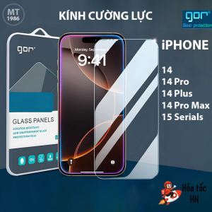 Cường Lực GOR IPHONE 14 Pro Max/ 14/ 14 Pro/ 14 Plus IP 11/ 12/ 13 series/15 Pro Max/ 15/ 15 Pro/ 15 Plus/ 16 Pro Max/ 16/ 16 Pro/ 16 Plus Trong Suốt 9H Vát Viền 2.5D - Hãng Gor