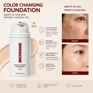 SG 【Ready Stock】Smooche Color Changing Foundation Concealer and Moisturizer For All Skin Types 30ml