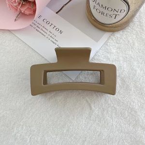 Female Hair Clip Square Shark Plastic Frosted Grab Stylish Elegant 8.5cm 1 pcs