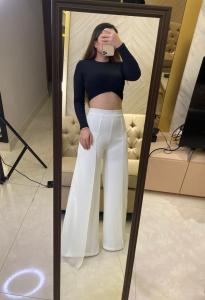 ( VM ) - celana HW kulot fashion scuba / celana sifon polos fashion wanita  526#