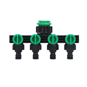 4-Way Stainless Steel Hose Connector, 5-Way Water Nozzle, 4-Way 6-Hose Sprayer, Quick Connect System, Water Sprayer with 4-Way Spray Pattern, Save Time and Effort