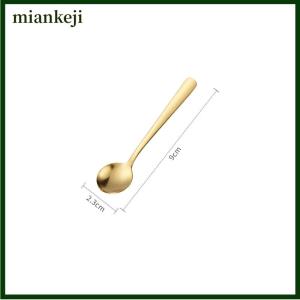 miankeji Thép không gỉ cà phê khuấy muỗng Mini Lưu ý muỗng cốc muỗng cà phê âm nhạc Thanh kem sáng tạo món quà muỗng Nhà Bếp Bộ đồ ăn