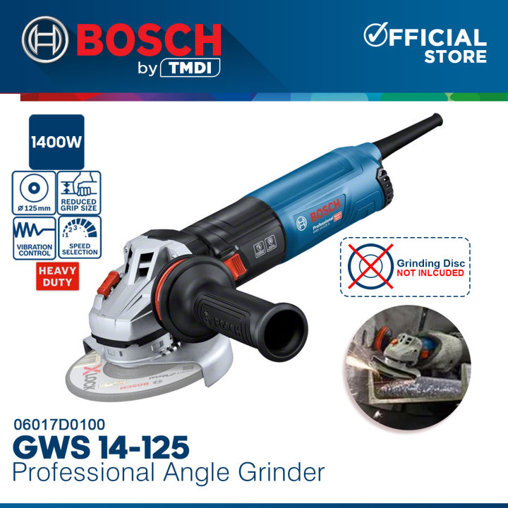 Bosch 5" Inch 1400W Electric Angle Grinder Grinding Machine Wood