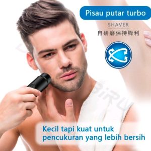 Alat Mesin Cukur Potong Jenggot Travel Portable USB Mini Shaver