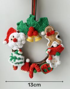 Crochet Christmas Tree Handmade Crochet Santa Claus Mini Xmas Tree Light Amigurumi Santa Claus Christmas Gift Christmas Holiday Decor