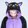 Pokemon Factory Direct Supply Animal Cartoon  Pajama Purple Belly Midnight Cat Hooded Long Sleeve Cute Blue Pajamas Couple. 