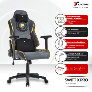 TTRacing Swift X Pro Gaming Chair Ergonomic Office Chair - 2 Years Official Warranty