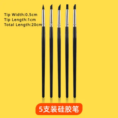 【In-Stock】 Silicone Masking Fluid Pen Soft Rubber Tip for Watercolor Drawing Craft Painting Modeling Pen Set of 5PCS