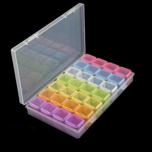 28 Slots Clear Plastic Box Jewelry Storage Jewelry Case Home Storage Organization Storage Boxes