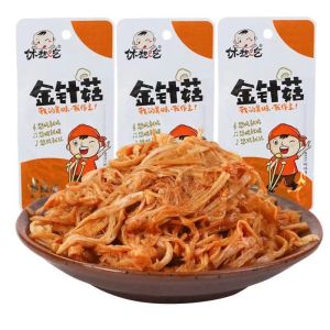 10包 即食金针菇 Enoki Mushroom Snack mala China food Roasted Mushroom spicy Flammulina