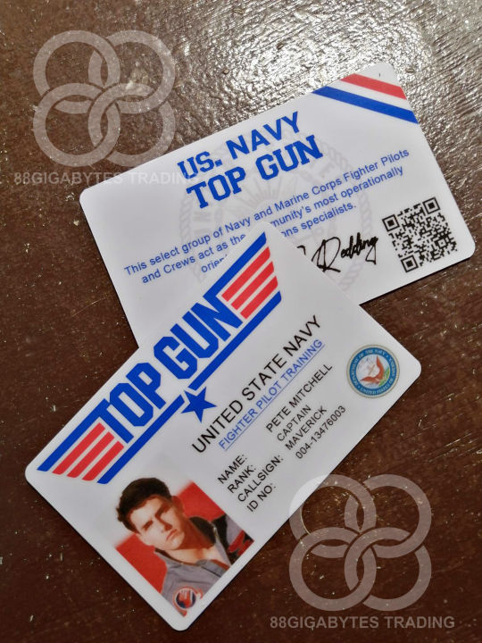 TOP GUN - ID Card 2022 - Personalised Aluminium Laser