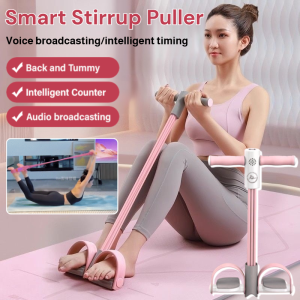 Upgraded Smart Stirrup Puller Sit-Ups Assist Yoga Pedal Puller Abdominal Trainer