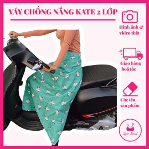 Váy chống nắng 2 lớp dày dặn sử dụng được 2 mặt vải mịn đẹp