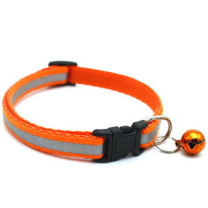 Reflective Pet Collar Cat Collar w/Bell Adjustable Fit Kitten Puppy Dog High Visibility Pet Neck Strap LELE CAT SUPPLIES