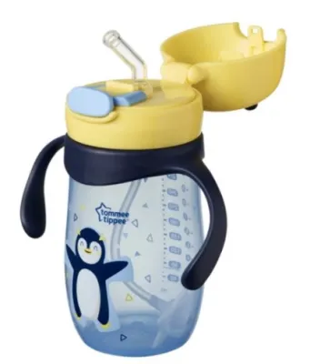 Original Tommee Tippee Weighted Straw 2 Handle Cup 240ml / 300ml