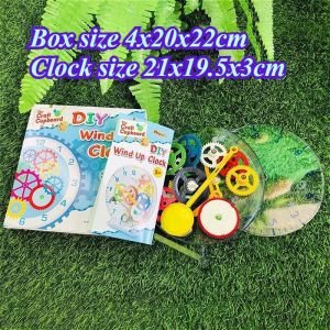 FFBH DIY Table Clock Tabletop Clockwork Gear Pendulum Clock Children Puzzle Self Installed Clocks Teaching Mechanical Clocks Model 6B2Z9