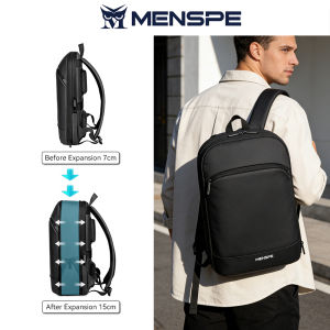 MENSPE Men Backpack Business Laptop Backpack Expandable Large Capacity Travel Backpack Men 15.6inch Laptop Backpack Anti-theft Multi-function Backpack