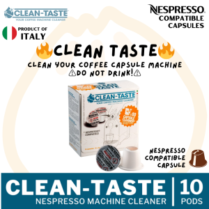 [NEW!] Clean-Taste Nespresso Machine Cleaning Capsule Product of Italy (10 capsules per box)