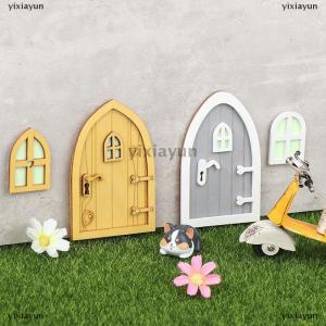 [COD] yixiayun 1Set Dollhouse Miniature Fluorescent Fairy Elf Door Window Model House Decor Toy