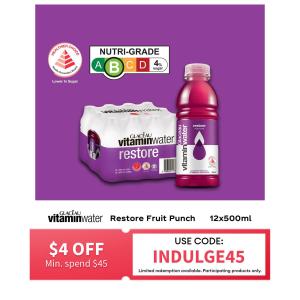 Glaceau Vitamin Water Restore Fruit Punch Case (12 X 500ML)