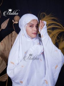 MALIKA ~ Mukena Terusan Dewasa Bordir Kamila Mukenah Lajuran Dewasa