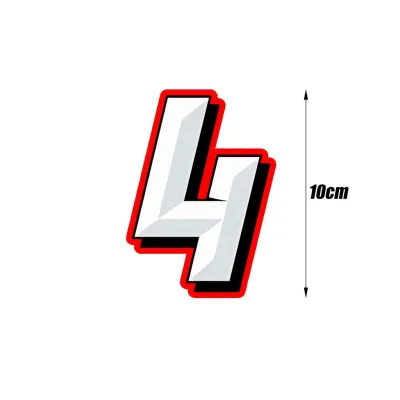 Number Sticker Waterproof Stickers for Motorcycle Race Decals Vinyl Reflective Numbers Label Sports Numeric Decal