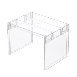 Transparent Fridge Storage Stand Cosmetics Shelf Organizer Rack Layered Separator Shelves for Small Item Display