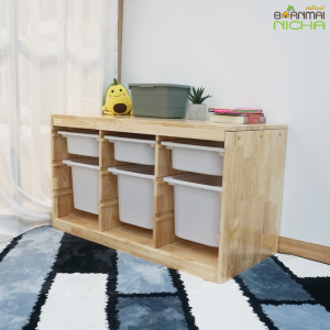 ชั้นวางของ ชั้นวางของเล่น รุ่น Boxsett ไม้ยางพารา ( มี 2 ขนาด ) บ้านไม้ณิชา