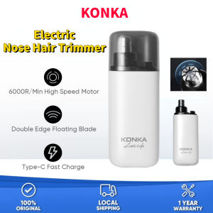 KONKA  Electric Nose Hair Trimmer Clipper Cutter Gunting Bulu Hidung Cordless Beard Shaver Rambut Wax Cabut Razor Blade Nose Trimmer Rechargeable Home Travel