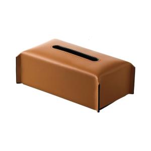 Decorative PU Leather Tissue Box Moisture Proof Paper Towel Holder Elegant Napkin Organizer for Living Room Tabletop