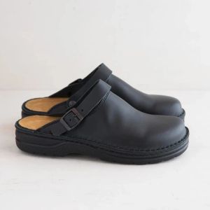 [Free Shipping] Flat-Soled Wedge-Heeled Square-Toed Open-Back Low-Cut MenS Casual Versatile Large-Size Sandals And Slippers