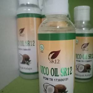 VICO OIL SR12 60ml ( Ukuran Kecil ) / Minyak Kelapa murni / VCO  SR12 / VIRGIN COCONUT OIL / RUAM POPOK / PERAWATAN RAMBUT / OBAT BIANG KERINGAT / RAMBUT RONTOK