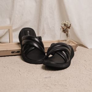BELLEZA Kanna Sandal Wanita Wedges Hak Tinggi 35 cm Sendal Slop Slip On Jelly Empuk Model Terbaru Kekinian