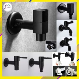 RAK HOME ก๊อกสนาม ก๊อกน้ำเสียบสายยาง ก๊อกน้ำ สีดำ Nordic Style วัสดุสแตนเลส 304 และทองเหลืองเคลือบอบสีดำด้วยอูนหภูมิสูง 5 ชั้น