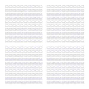 Pack Of 100 Transparent Plastic Hanging Tabs with Slot Holes Easy Installation Home Organization Hooks Bathroom Hook