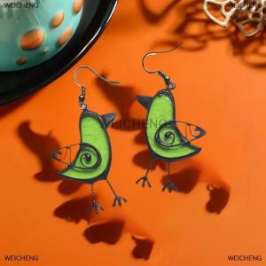 [COD] WEICHENG Unique Cute Resin Bird Dangle Drop Earrings For Women Charm Girls Leisure Party Jewelry Gift