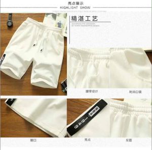 [KnH Go Shop] M-5XL Men Shorts Casual Beach Shorts Sports Shorts Cropped Shorts Drawstring Shorts Plus Size Pants
