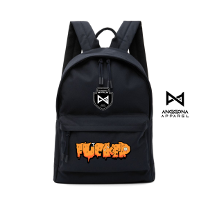 Ransel Pria Motif Grafity Streetwear - Anti Air/Slot Laptop/Slot Botol mInum - Warna Hitam
