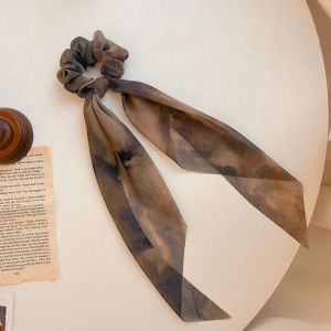 Y2K2 Long Sweet Bow Hair Accessories Streamer Ponytail Holder Ribbon Hair Bands Tie dye Scrunchies Hair Ropes Hair Ties