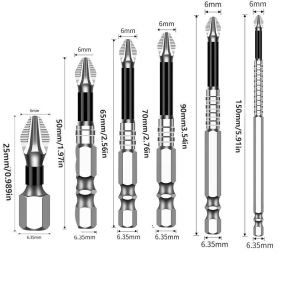 7PCS Multi-Purpose Drill Bit Set Heavy-Duty Tungsten Steel Triangle Tip for Tile Glass Marble Wood Metal Drilling